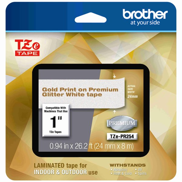 Brother TZe Premium Laminated Tape, 24mmx4m, G TZEPR254